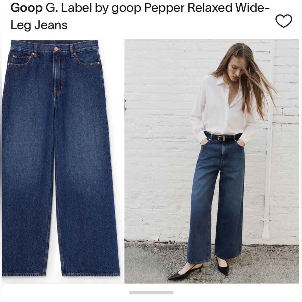 G. LABEL BY GOOP
Pepper Relaxed Wide-leg Jeans In Medium Blue